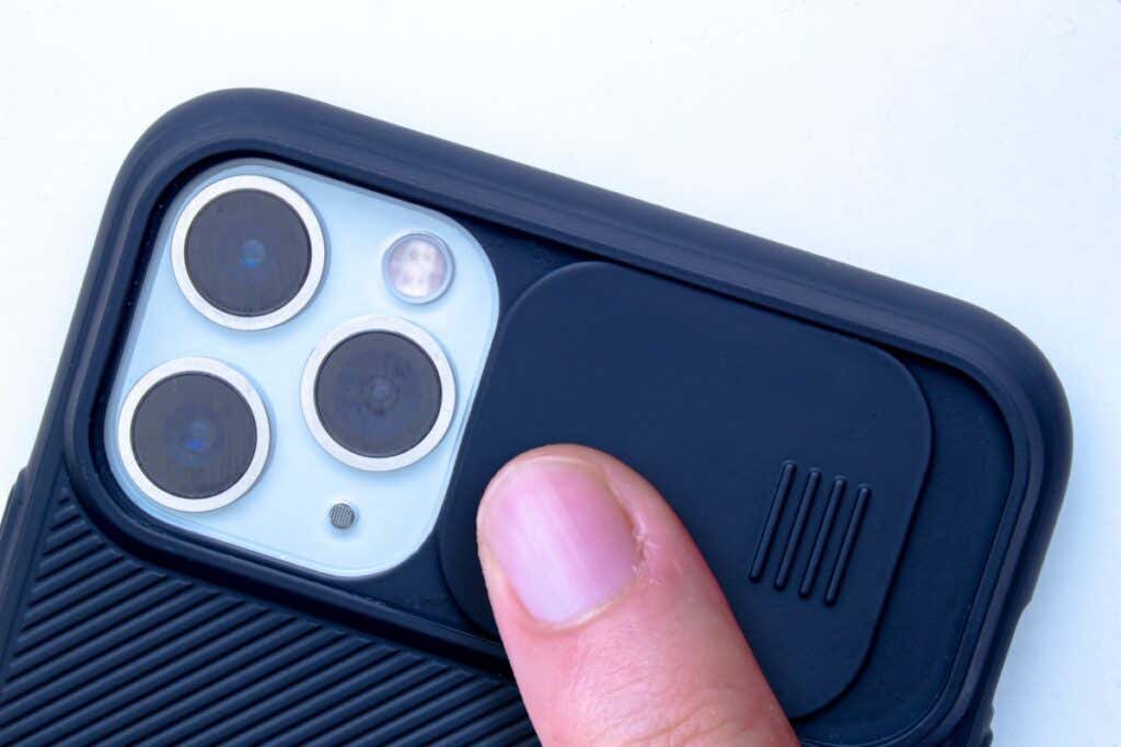 iPhone case with camera cover